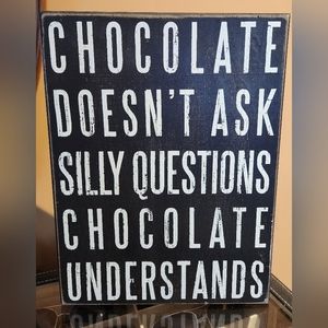 Rustic wood sign, light weight block